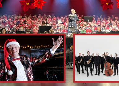 Korfoto fra Julekoncerten 2024 med Christine Schou og Danmarks UnderholdningsOrkester. I 2025 synger koret med Sigurd Barret og Aarhus Jazz Orchestra. Korfoto fra Julekoncerten 2024 med Christine Schou og Danmarks UnderholdningsOrkester. I 2025 synger koret med Sigurd Barret og Aarhus Jazz Orchestra.