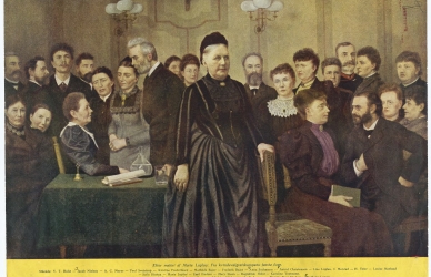 Billede: Marie Luplau, ’Fra kvindevalgretskampens første dage’, 1891-97